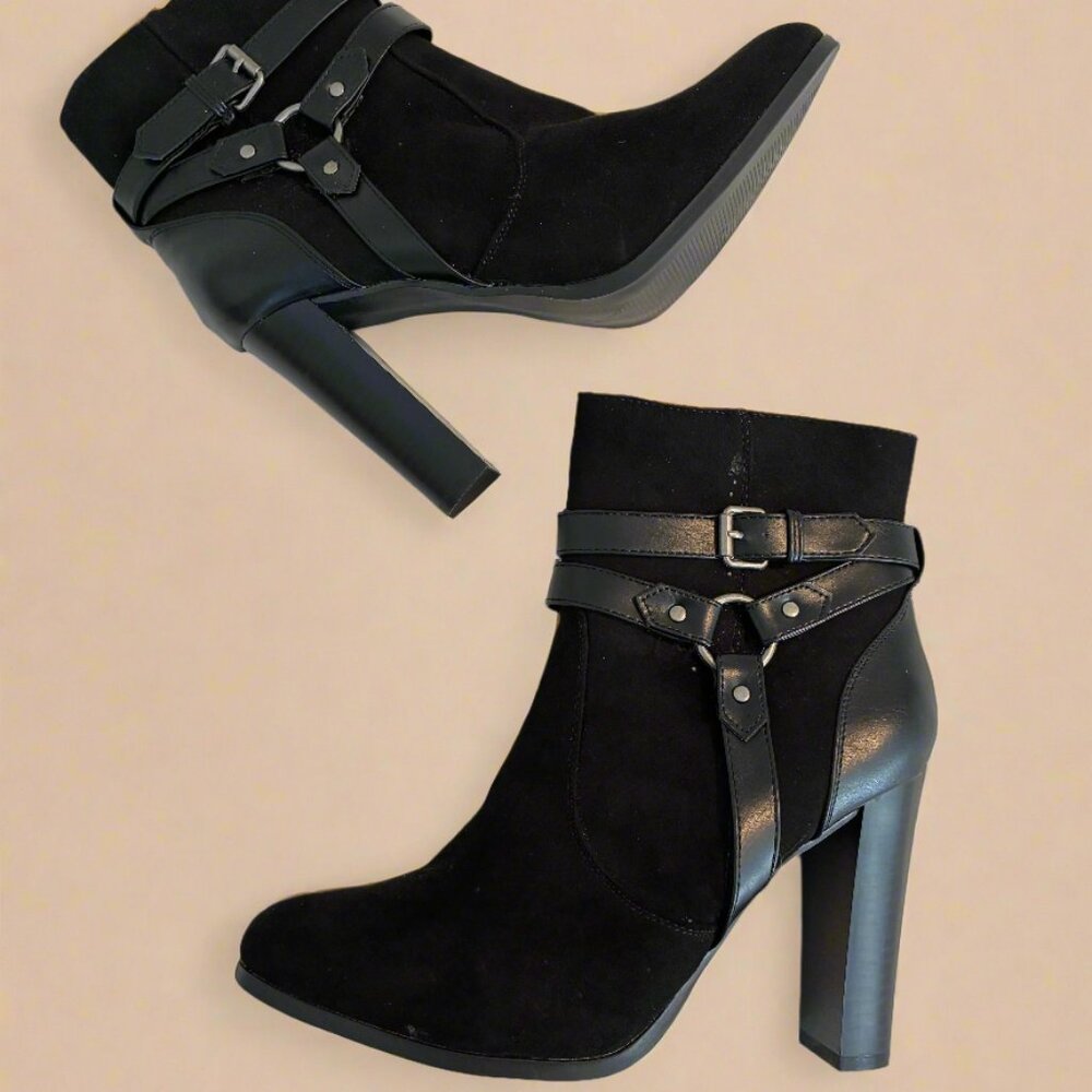 JustFab Ankle Boots - All Black - Size 9